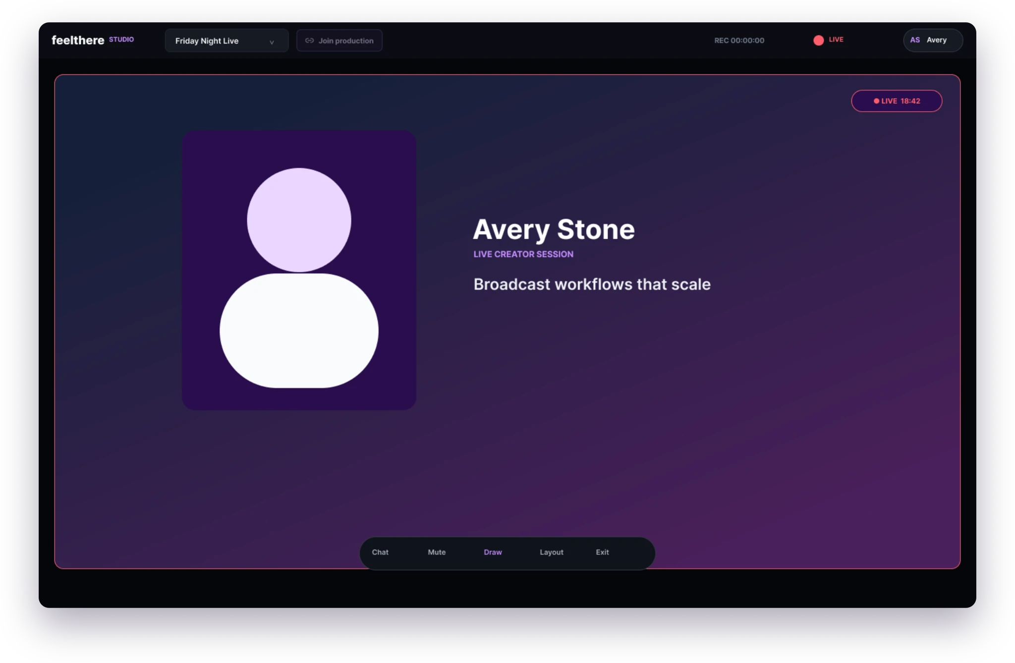 Desktop live composition and scene controls